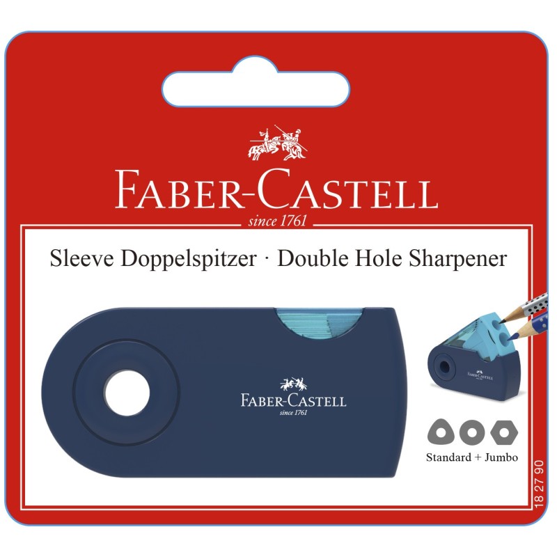 Faber-Castell Doppelspitzdose SLEEVE Trend · 1 Stück · Farbe zufällig