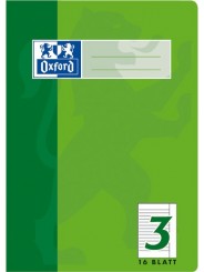 Oxford Schulheft A5 · Lineatur 3R mit Rand · 90 g/m²  · 16 Blatt