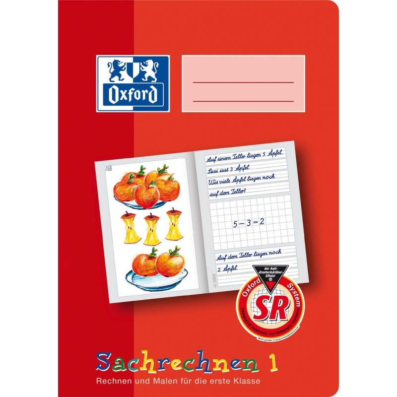 Oxford Sachrechenheft A5 · Lineatur SR1 · 90 g/m² · 16 Blatt