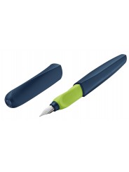 Pelikan Füllhalter Twist  P457 Farbe: blau/apple · Feder M · für Rechts- und Linkshänder universell