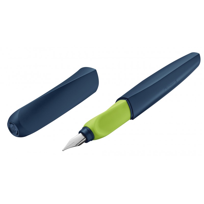 Pelikan Füllhalter Twist  P457 Farbe: blau/apple · Feder M · für Rechts- und Linkshänder universell