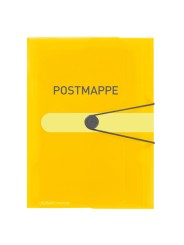 Herlitz Postmappe A4 ·  transparent Kunststoff gelb ·  easy orga to go Gummizugmappe
