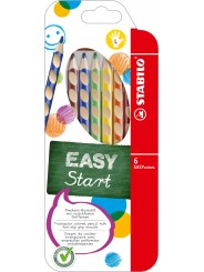 STABILO® Ergonomischer Dreikant-Buntstift STABILO® EASYcolors · 6er Etui · Rechts-/Linkshänder
