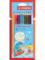 STABILO® Aquarell-Buntstift STABILOaquacolor® · Kartonetui mit 12 Stiften