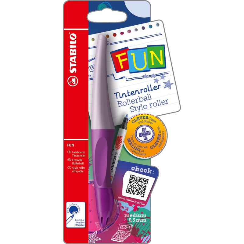 STABILO® Ergonomischer Tintenroller STABILO® FUN · lavendel lila/pastell lila