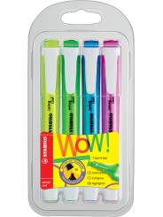 STABILO® Textmarker STABILO® swing® cool · Kunststoffetui mit 4 Stiften