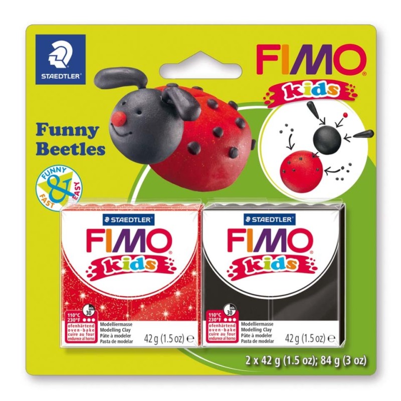 STAEDTLER® Modelliermasse FIMO® Kids funny beetles kit