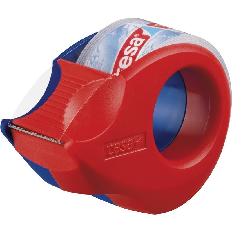 tesa Handabroller mini · rot/blau · inkl. Tesafilm 19mm x 10 m