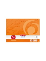 Herlitz Notenheft A5 quer · Lineatur 14 (ohne Hilfslinien) · 80 g/m² · 8 Blatt