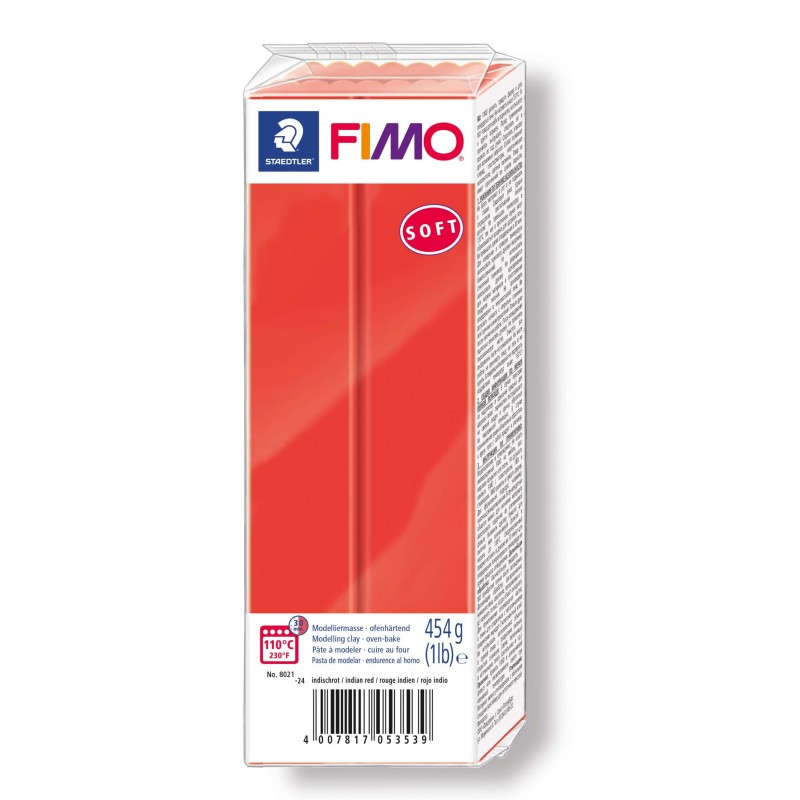 FIMO® soft ofenhärtende STAEDTLER® Modelliermasse - Großblock 454g - indischrot - 8021-24