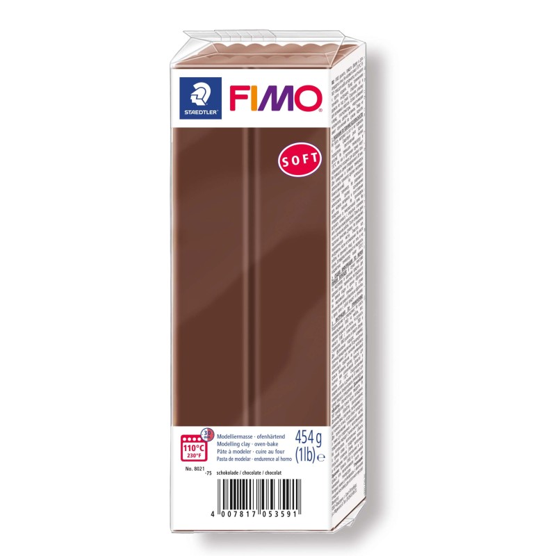 FIMO® soft ofenhärtende STAEDTLER® Modelliermasse - Großblock 454g - schoko - 8021-75