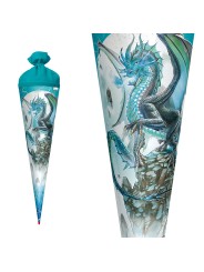 Roth Schultüte / Zuckertüte · mit Filzverschluss · 70cm · rund · Eisdrache