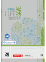 BRUNNEN Doppelheft · DIN A4 · Lineatur 28 · kariert mit Doppelrand · 32 Blatt · Umweltpapier