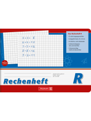 Rechenheft  DIN A5 quer · Lineatur R · Extragroße Kästchen (10 x 10 mm) · 16 Blatt · 90 g/m² Premiumpapier