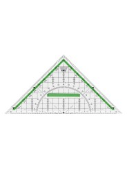 M+R Geo-Dreieck · groß · mit Griff · 22 cm · glasklar