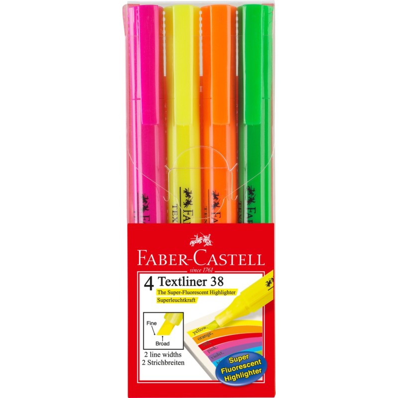 Faber-Castell · Textmarker · Textliner 38 · 4er