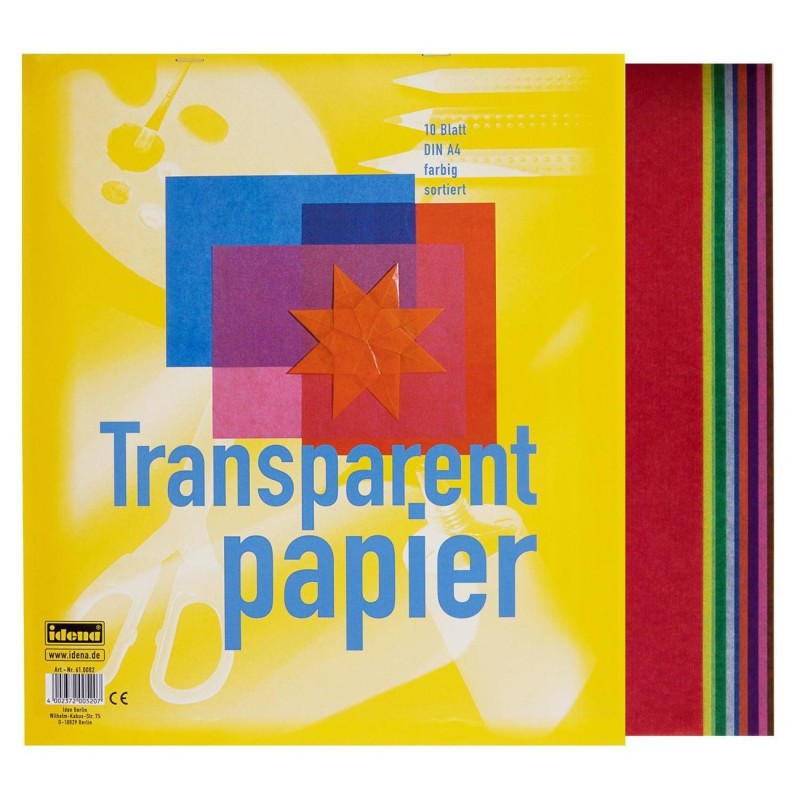 idena Transpaprentpapier · bunt  · DIN A4 · 10 Blatt