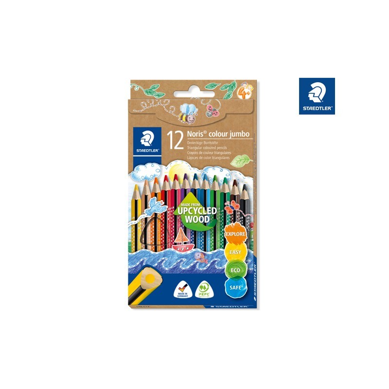 STAEDTLER® Buntstift 188 C12 Noris® colour jumbo dreikant · 12 Farben