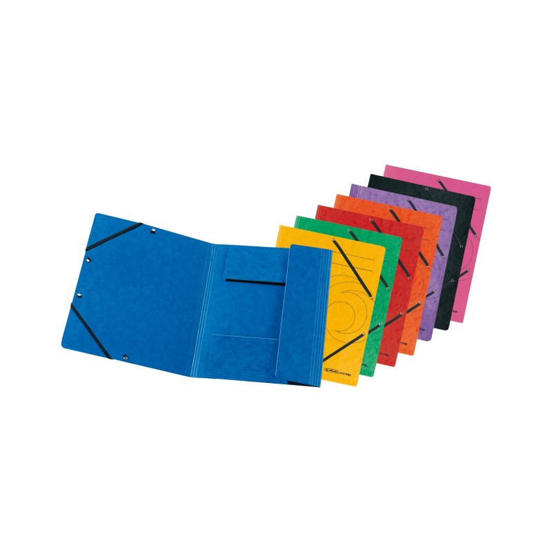 Herlitz Einschlagmappe / Jurismappe Colorspan · mit Gummizug · Colorspan-Karton, 355 g/qm · grün